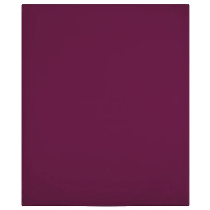 vidaXL Jersey Fitted Sheet Bordeaux 90x200 cm Cotton
