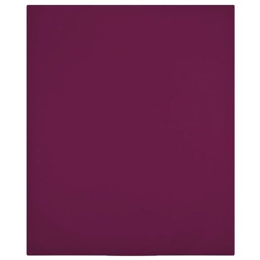 vidaXL Jersey Fitted Sheet Bordeaux 100x200 cm Cotton