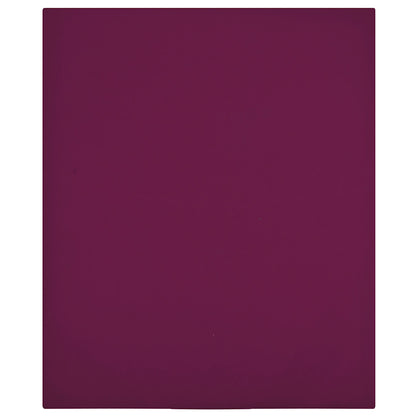 vidaXL Jersey Fitted Sheets 2 pcs Bordeaux 160x200 cm Cotton