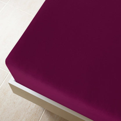 vidaXL Jersey Fitted Sheet Bordeaux 180x200 cm Cotton