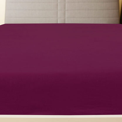 vidaXL Jersey Fitted Sheets 2 pcs Bordeaux 180x200 cm Cotton