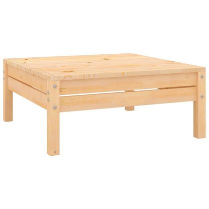 vidaXL Garden Footstool | Natural wood | Solid pinewood | Modular | Square