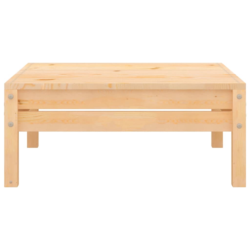 vidaXL Garden Footstool | Natural wood | Solid pinewood | Modular | Square