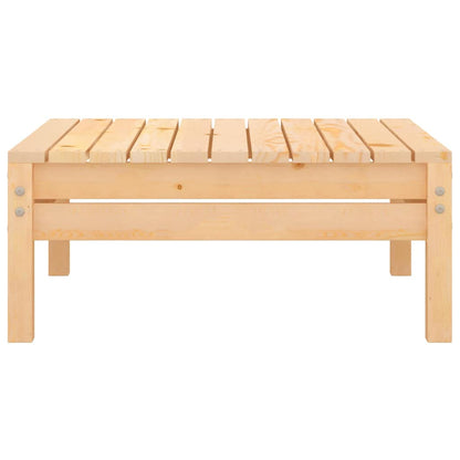 vidaXL Garden Footstool | Natural wood | Solid pinewood | Modular | Square