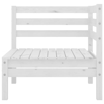 vidaXL 3 Piece Garden Lounge Set Solid Wood Pine White