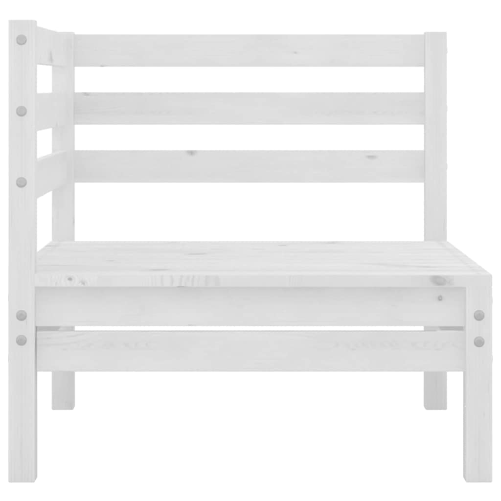 vidaXL 3 Piece Garden Lounge Set Solid Wood Pine White
