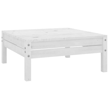 vidaXL 3 Piece Garden Lounge Set Solid Wood Pine White