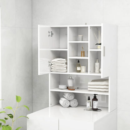 vidaXL Washing Machine Cabinet High Gloss White