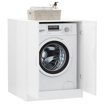 vidaXL Washing Machine Cabinet High Gloss White