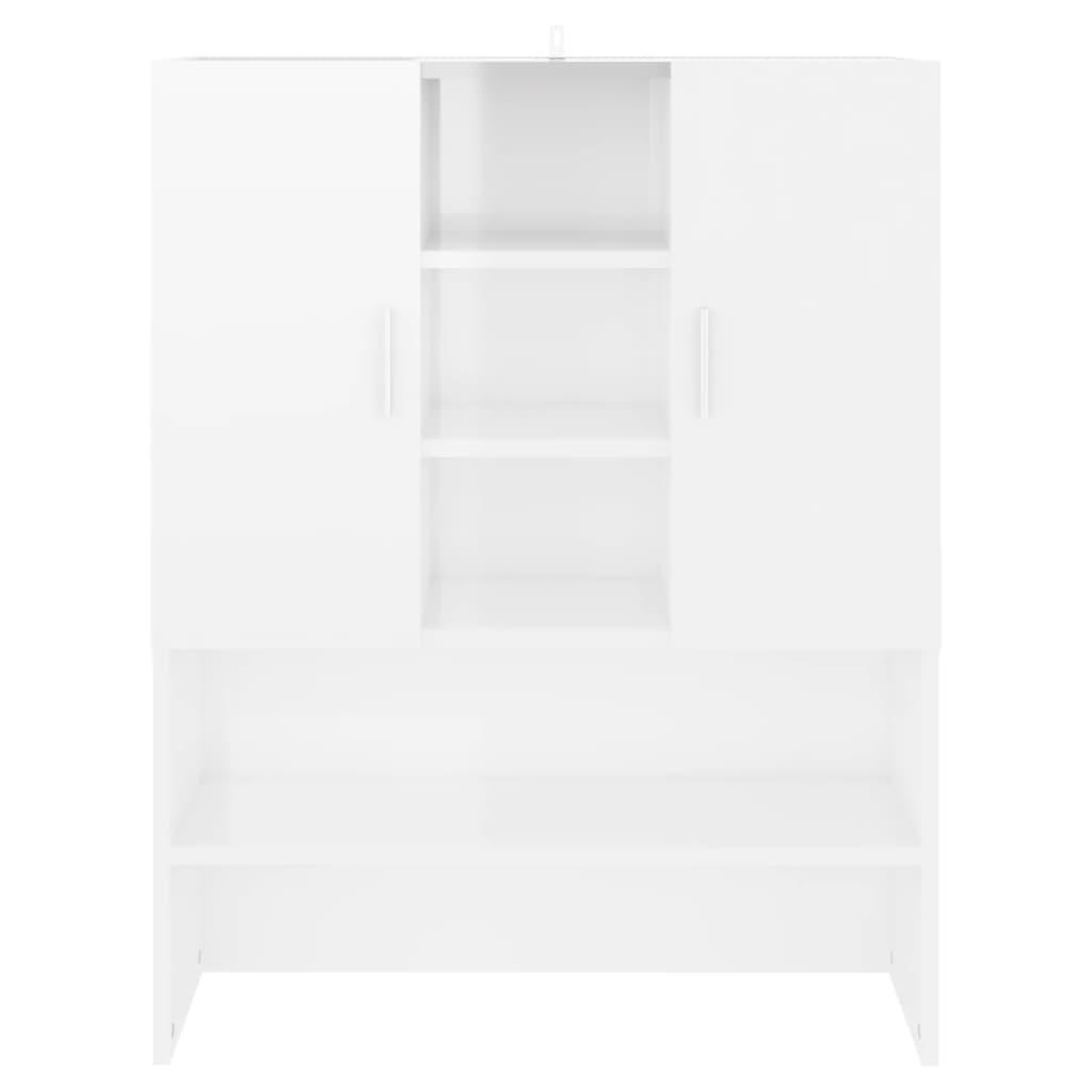 vidaXL Washing Machine Cabinet High Gloss White