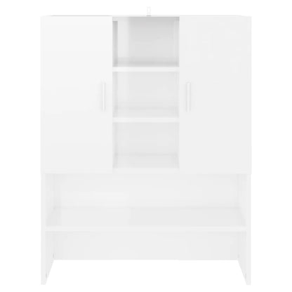 vidaXL Washing Machine Cabinet High Gloss White