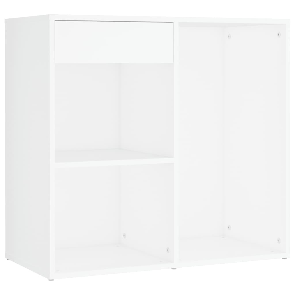 vidaXL LED Dressing Table With Cabinet | White | Engineered wood, acrylic
