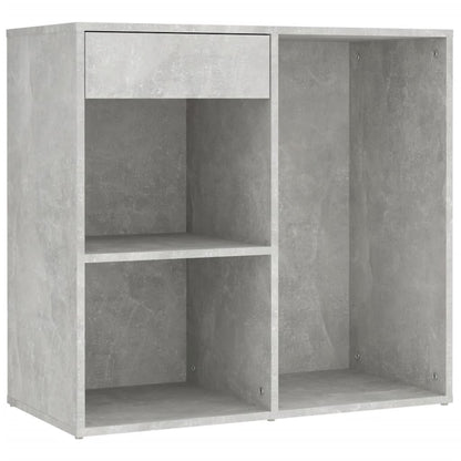 vidaXL LED Dressing Table with Cabinet Concrete Grey Engineered Wood