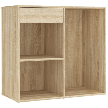 vidaXL LED Dressing Table with 2 Cabinets Sonoma Oak Engineered Wood