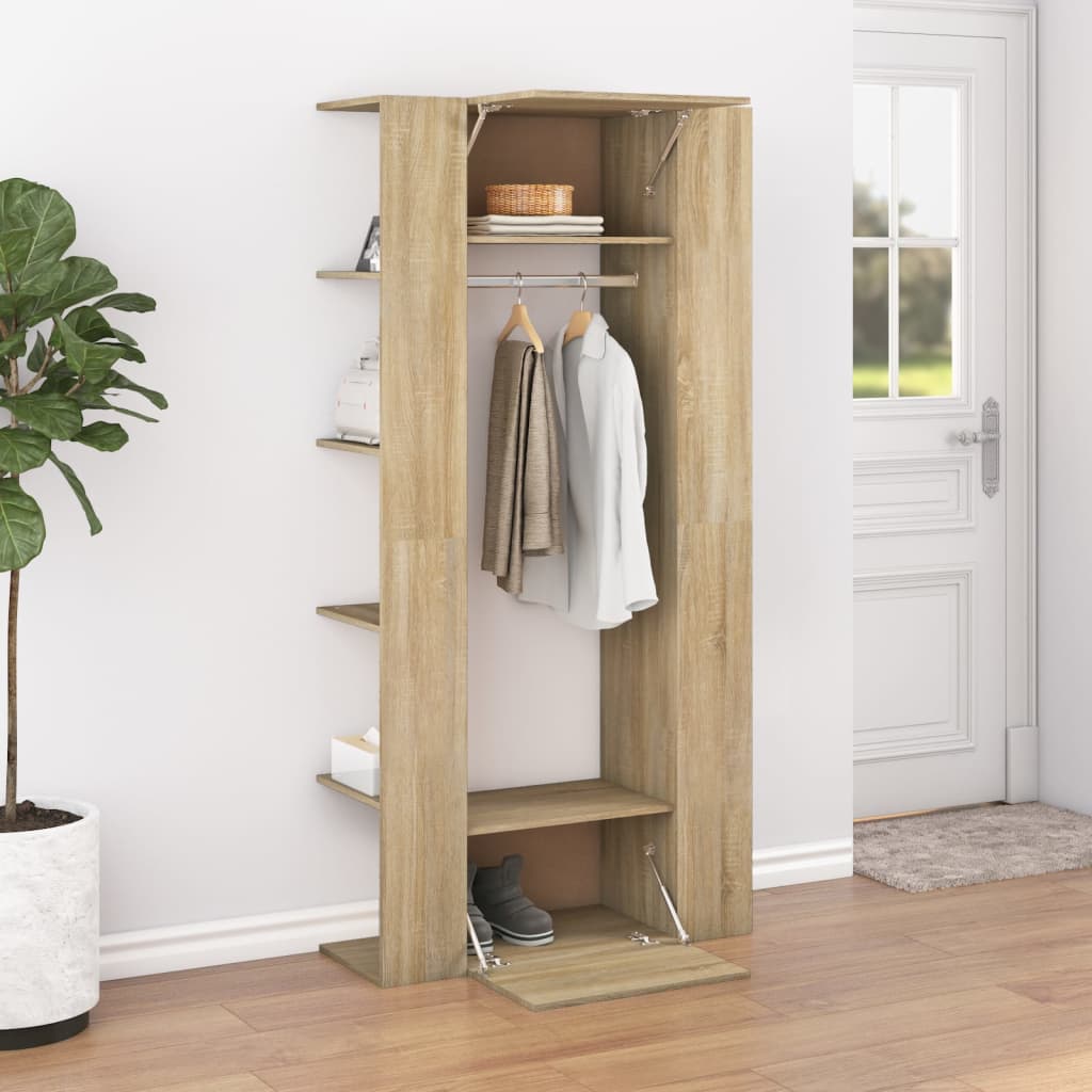 vidaXL Hallway Cabinets 2 pcs Sonoma Oak Engineered Wood