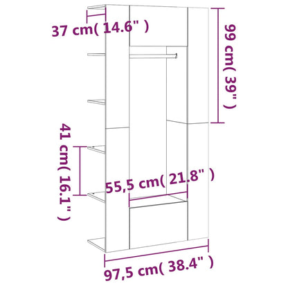 vidaXL Hallway Cabinets 2 pcs Sonoma Oak Engineered Wood