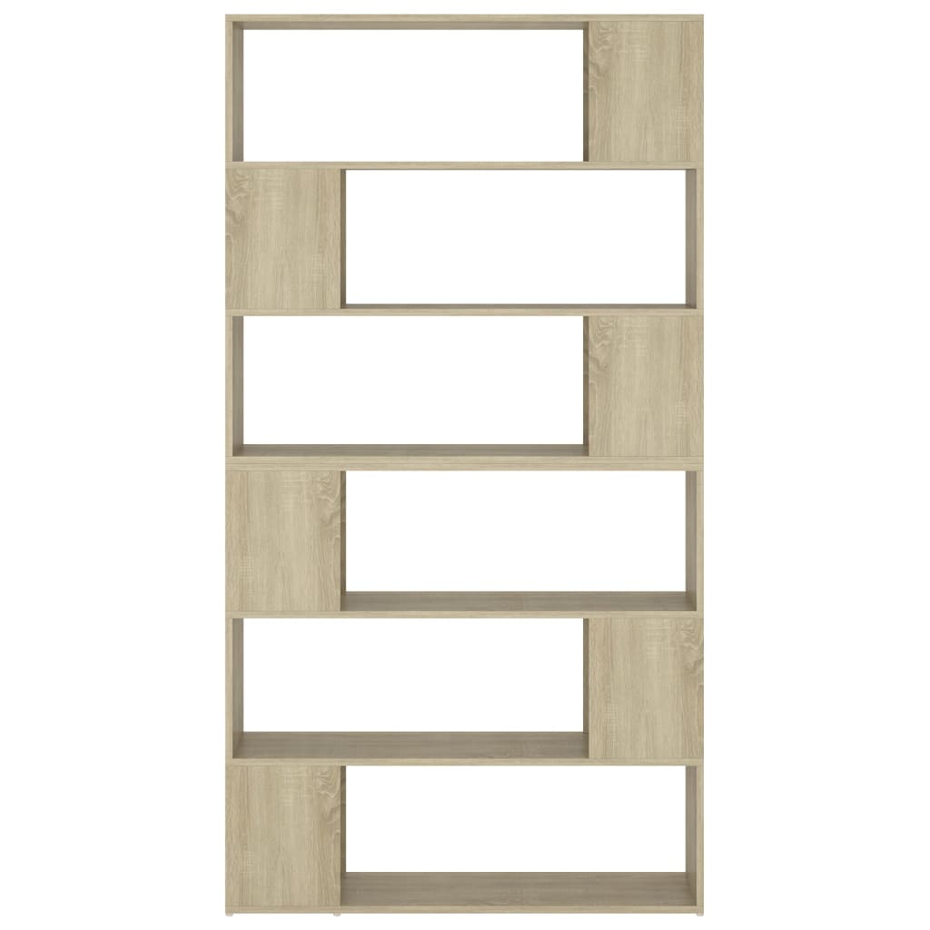 vidaXL Book Cabinet Room Divider Sonoma Oak 100x24x188 cm