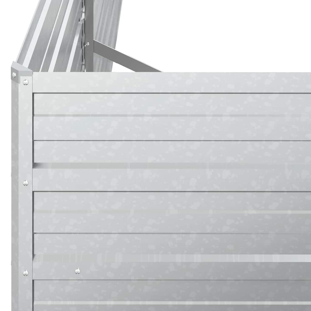 vidaXL Garden Raised Bed 160x80x77 cm Galvanized Steel Silver