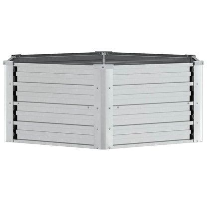 vidaXL Garden Raised Bed 129x45 cm Galvanized Steel Silver