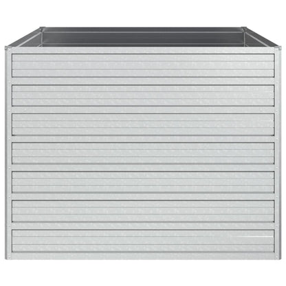 vidaXL Garden Raised Bed 100x100x77 cm Galvanized Steel Silver