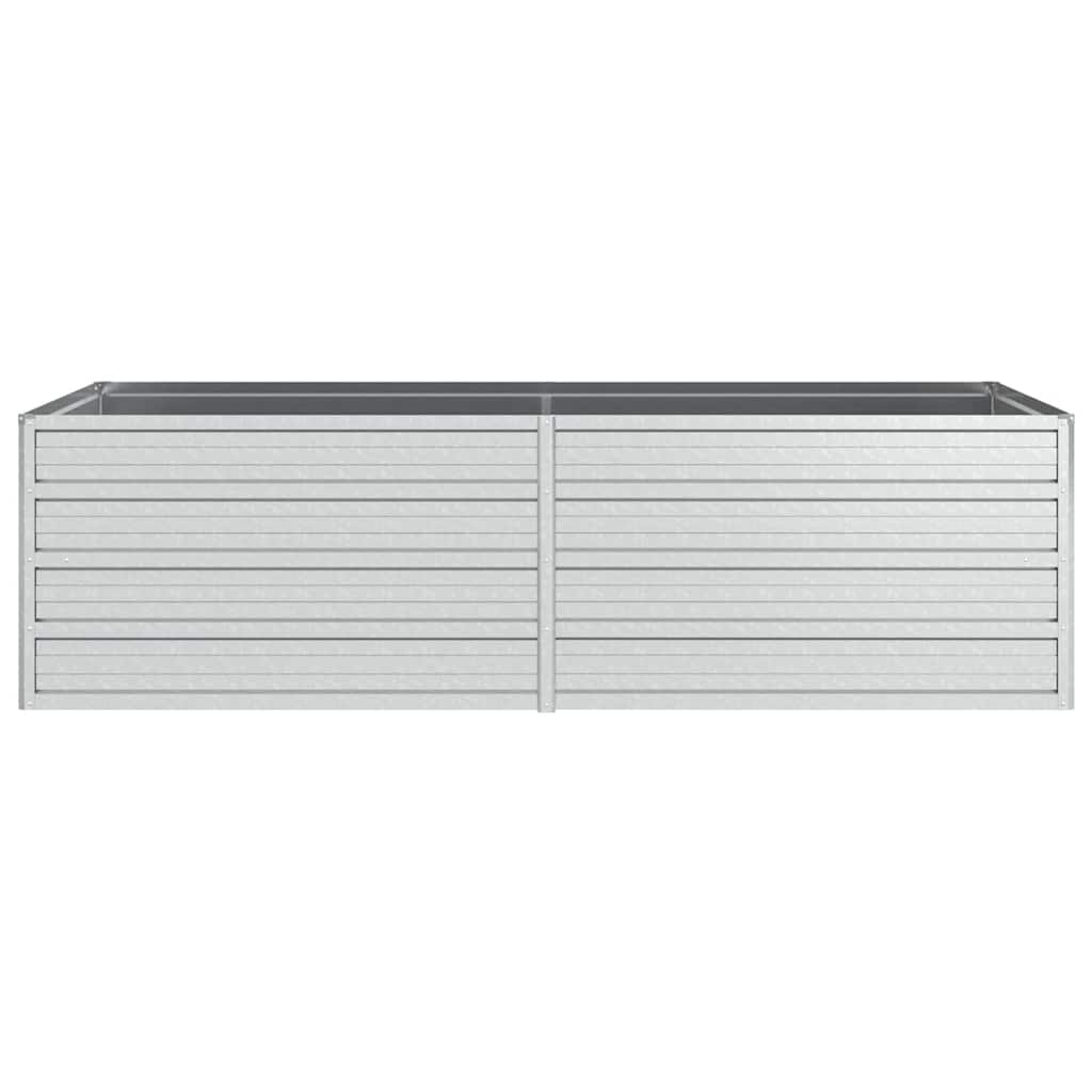 vidaXL Garden Raised Bed 160x80x45 cm Galvanized Steel Silver