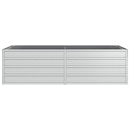 vidaXL Garden Raised Bed 160x80x45 cm Galvanized Steel Silver