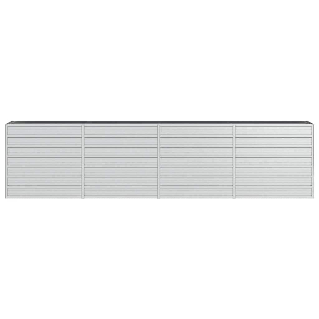 vidaXL Garden Raised Bed 320x40x77 cm Galvanized Steel Silver