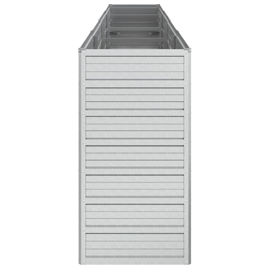vidaXL Garden Raised Bed 320x40x77 cm Galvanized Steel Silver