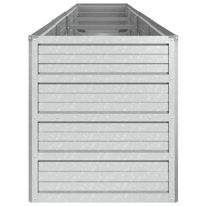 vidaXL Garden Raised Bed 320x40x45 cm Galvanized Steel Silver