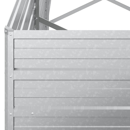 vidaXL Garden Raised Bed 320x40x45 cm Galvanized Steel Silver