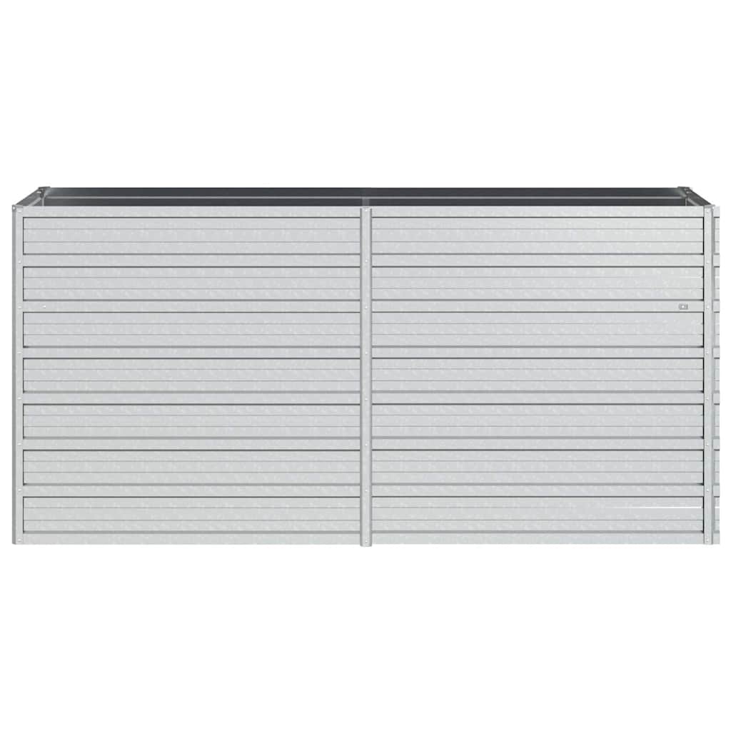 vidaXL Garden Raised Bed 160x40x77 cm Galvanized Steel Silver