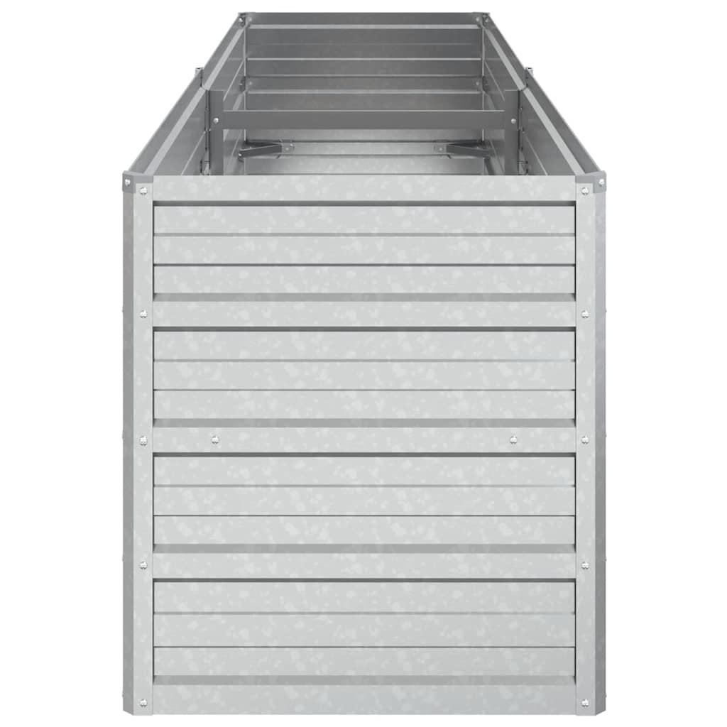 vidaXL Garden Raised Bed 160x40x45 cm Galvanized Steel Silver