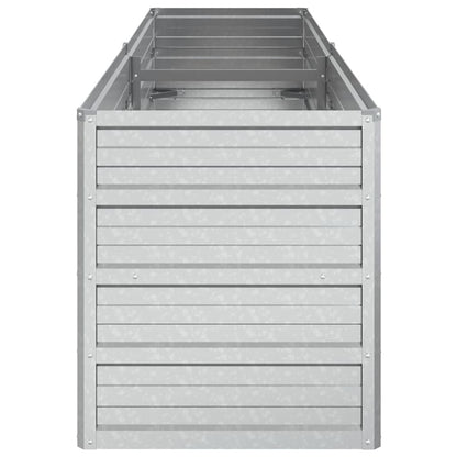 vidaXL Garden Raised Bed 160x40x45 cm Galvanized Steel Silver