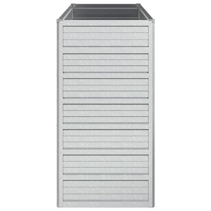 vidaXL Garden Raised Bed 100x40x77 cm Galvanized Steel Silver