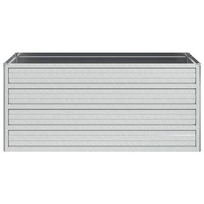 vidaXL Garden Raised Bed 100x40x45 cm Galvanized Steel Silver