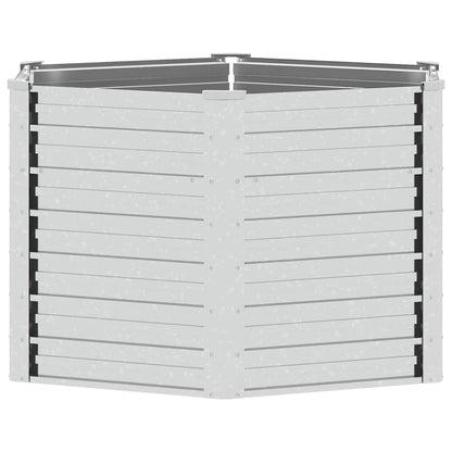vidaXL Garden Raised Bed 129x77 cm Galvanized Steel Silver