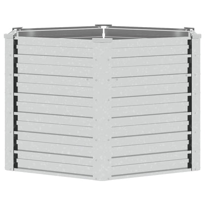 vidaXL Garden Raised Bed 129x77 cm Galvanized Steel Silver
