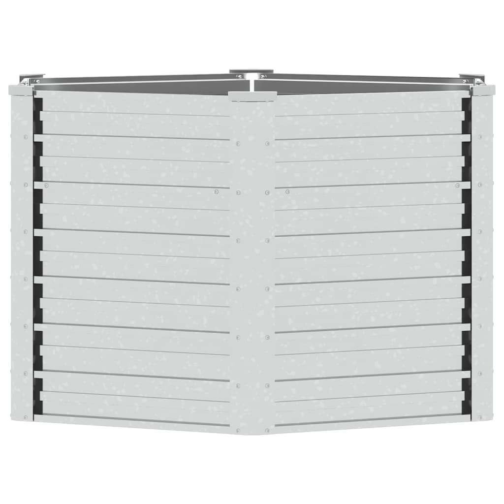 vidaXL Garden Raised Bed 129x77 cm Galvanized Steel Silver