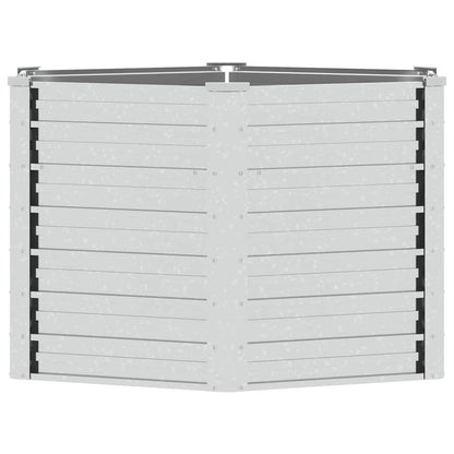vidaXL Garden Raised Bed 129x77 cm Galvanized Steel Silver