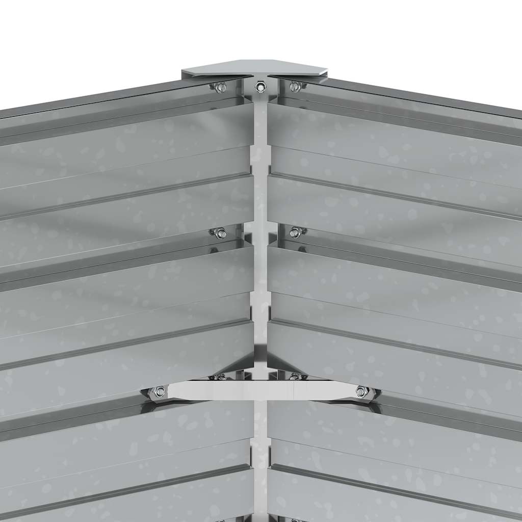 vidaXL Garden Raised Bed 129x77 cm Galvanized Steel Silver