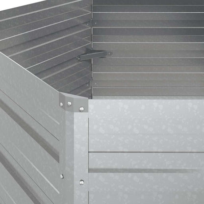 vidaXL Garden Raised Bed 129x77 cm Galvanized Steel Silver