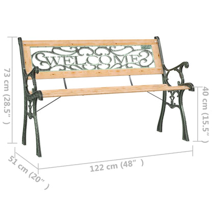 vidaXL Garden Bench 122 cm Solid Firwood