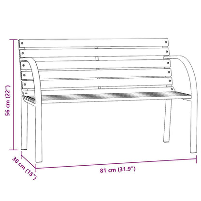 vidaXL Children Garden Bench 81 cm Chinese Fir Wood
