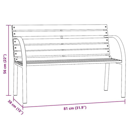 vidaXL Children Garden Bench 81 cm Chinese Fir Wood Grey