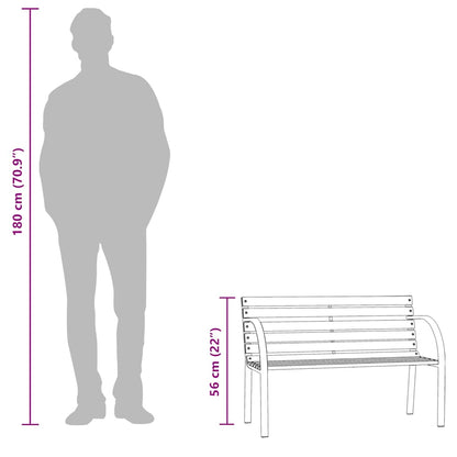 vidaXL Children Garden Bench 81 cm Chinese Fir Wood Grey