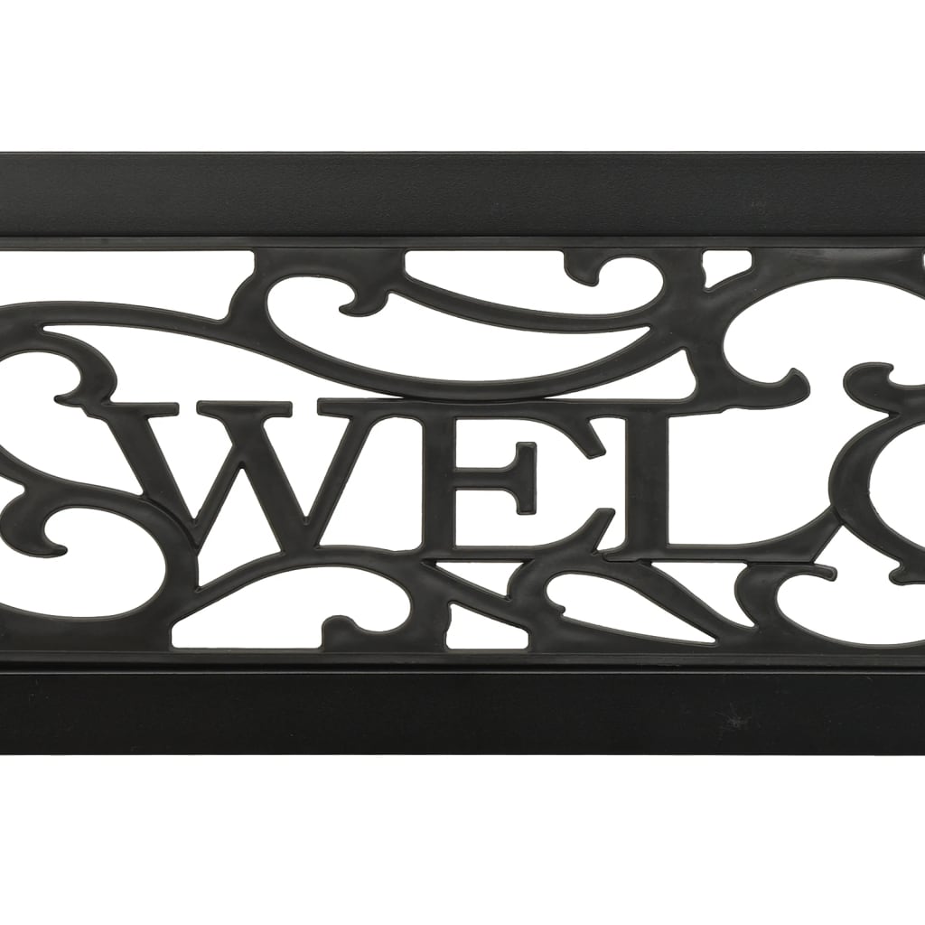 vidaXL Garden Bench | Black | Powder-coated steel and plastic | Standard
