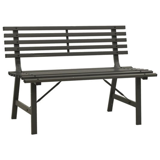 vidaXL Garden Bench | Black | Powder-coated steel | Large | Durable