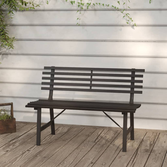 vidaXL Garden Bench | Black | Powder-coated steel | Large | Durable