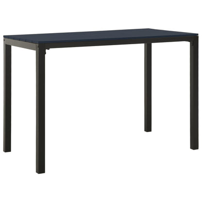 vidaXL Garden Dining Set | Black | Steel, Wood Plastic Composites | Medium