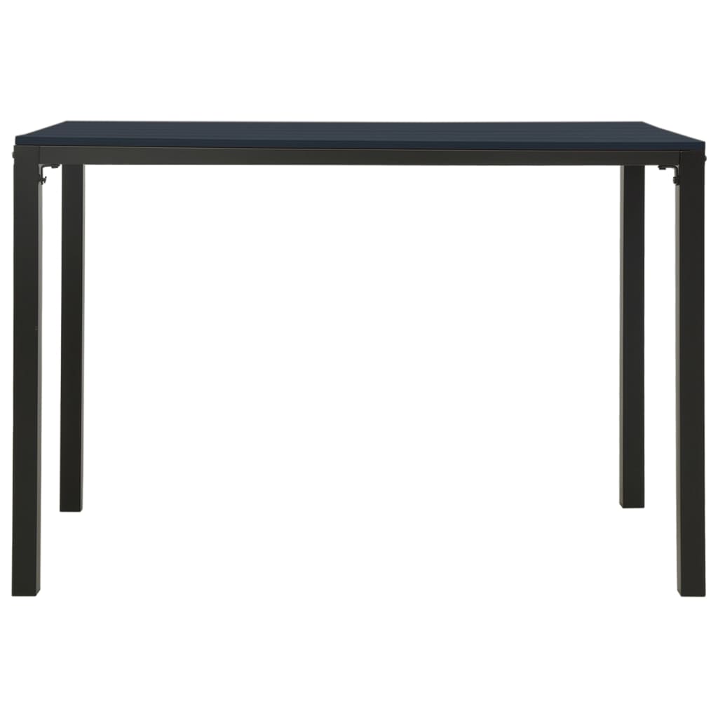vidaXL Garden Dining Set | Black | Steel, Wood Plastic Composites | Medium